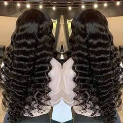 VIPbeauty Hair Loose Deep Wave Wig Transparent Lace 13x4 Lace Frontal Wig Human Hair Wigs for Women HD Transparent Lace Glueless Wig