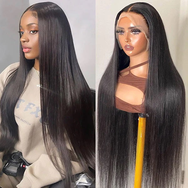 Straight Hair 360 Lace Frontal Wigs Natural Human Hair Lace Front Wigs