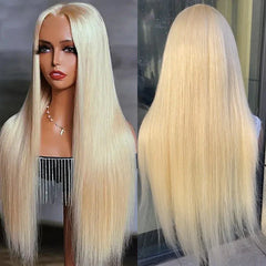 613 Blonde Hair Transparent Lace Front Wig Straight Hair Real Human Hair