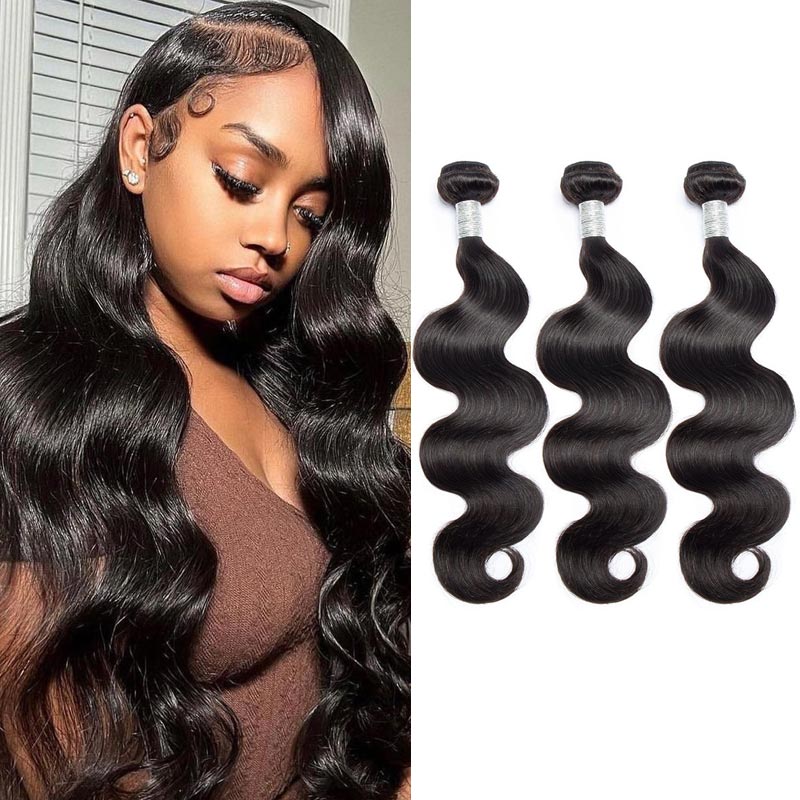 100% Raw Indian Virgin Human Hair Body Wave 3 Bundles Human Hair Extensions