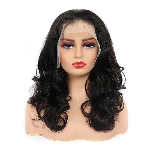 Short Lace Front  Wigs 16 Inch Body Wave Wig Transparent Lace BOB Wig 200% Density