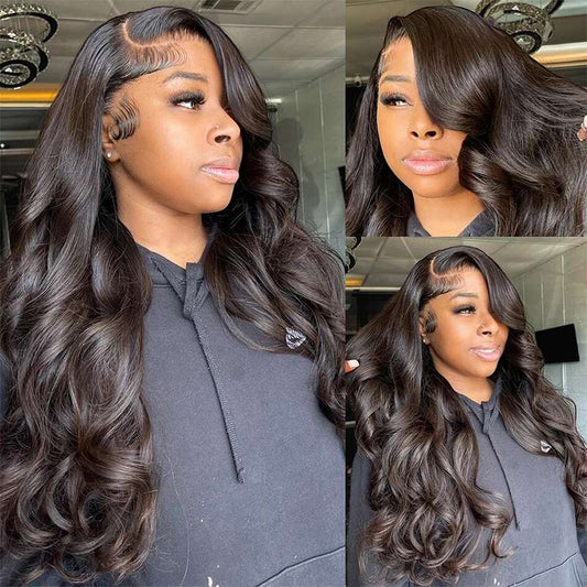 Vip Beauty Hand-made Full 13*6 Frontal Wig Transparent Lace Body Wave Wig