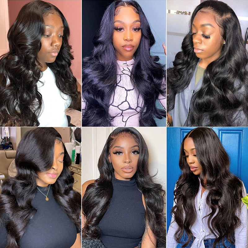 4x4 Closure Wig Human Hair Lace Closure Wig Transparent Lace Body Wave Wig