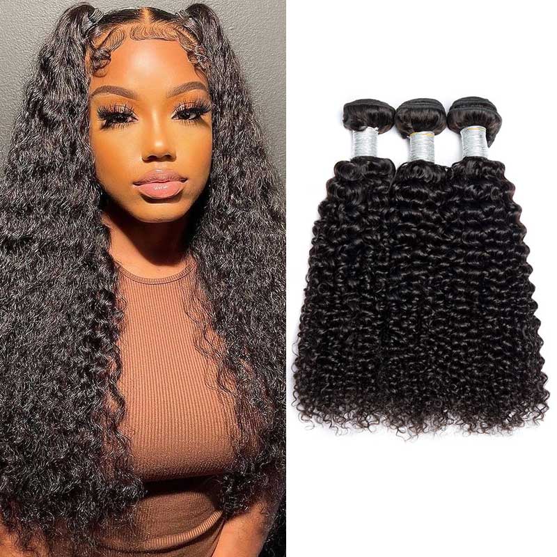 3 Bundles Malaysian Hair Curly Weave Human Hair Extensions