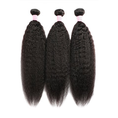 Kinky Straight Hair Bundles 100 Human Hair Bundles Yaki Natural Hair Extensions