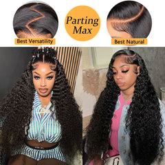 13x6 Skin Like HD Lace Front Wigs Water Wave Glueless Wigs Human Hair Pre Bleached Knots Pre Plucked Wigs VIPbeauty Hair