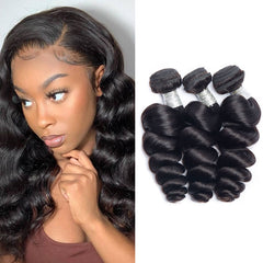 Peruvian Loose Wave 3 Bundles Unprocessed Virgin Human Hair Extensions